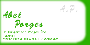 abel porges business card
